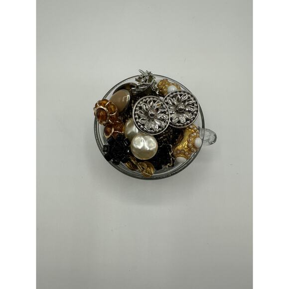 Vintage Anchor Hocking Savannah Punch Cup Jar Vintage Clip-On Earrings - Picture 2 of 5